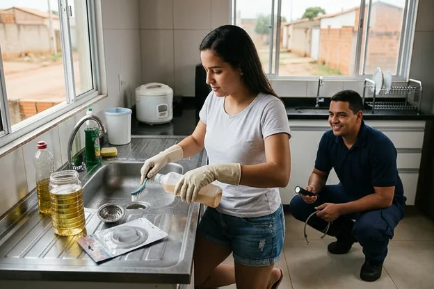 Cuidados sendo tomados para evitar entupimentos em casa em Novo Gama.